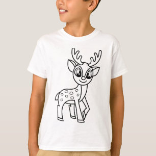 Christmas reindeer color it yourself T-Shirt