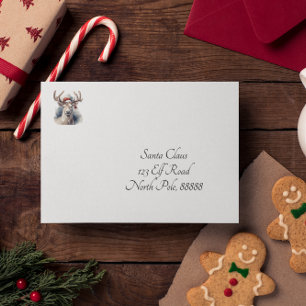 Christmas Reindeer, customizable Envelope