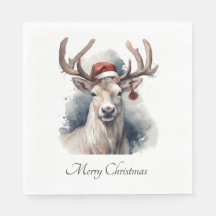 Christmas Reindeer, customizable Napkin