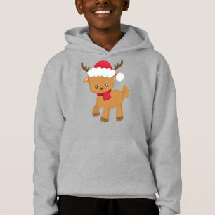 Christmas Reindeer, Cute Reindeer, Santa Hat