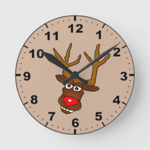 Christmas Reindeer design wall clocks