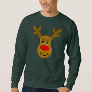 Christmas Reindeer Face Sweatshirt