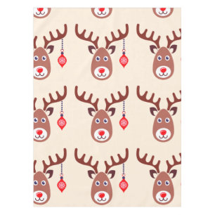 Christmas Reindeer face Tablecloth
