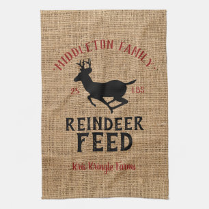 Christmas 🦌 Reindeer Feed Farm Kitchen Towel