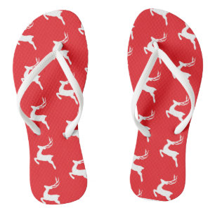 Christmas Reindeer Flip Flops