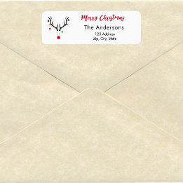 Christmas reindeer funny modern address return