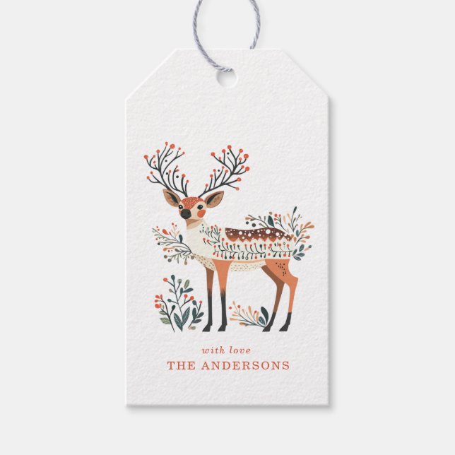 Christmas Reindeer Gift Tags (Front)