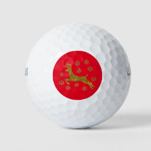 Christmas Reindeer Golf Balls