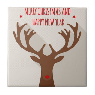 Christmas reindeer hip cool elk modern tile