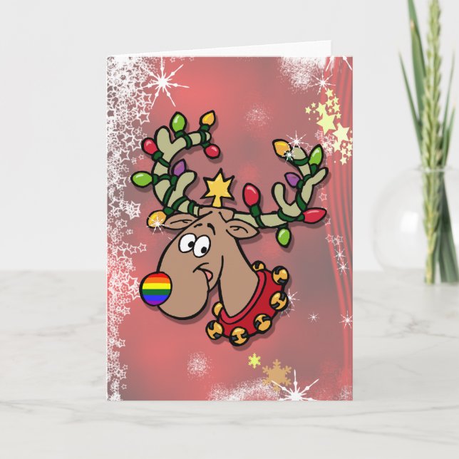 Christmas Reindeer Holiday Card (Front)