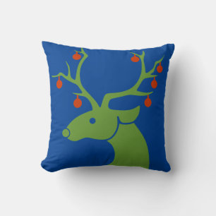 Christmas Reindeer Holiday Customized Pillow