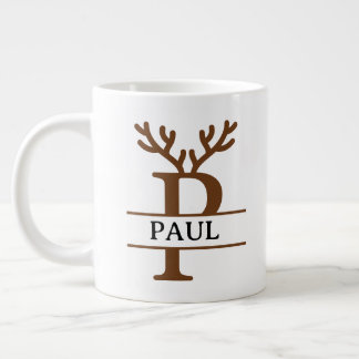 Christmas Reindeer holiday Mug, Custom winter  Large Coffee Mug
