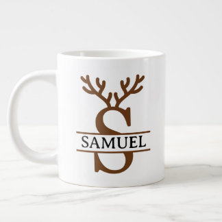 Christmas Reindeer holiday Mug, Custom winter  Large Coffee Mug