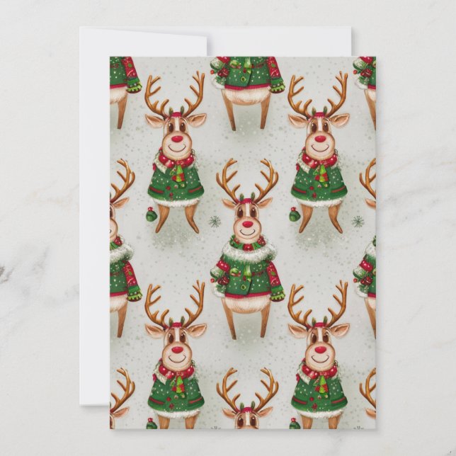 Christmas reindeer invitation (Front)
