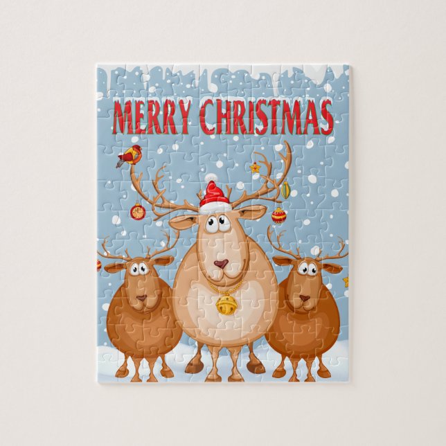 Christmas Reindeer Jigsaw Puzzle (Vertical)