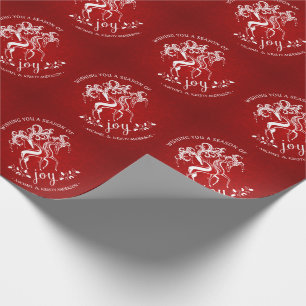 Christmas Reindeer Joy - Couple's Custom Wrapping Paper