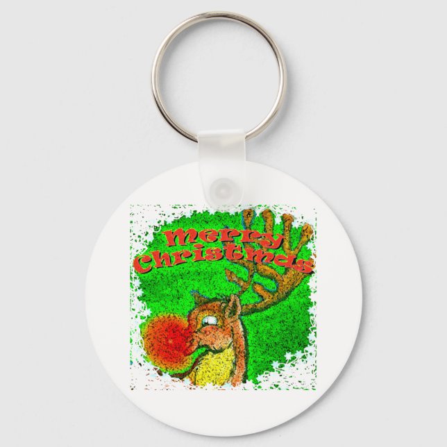 Christmas Reindeer Keychain (Front)