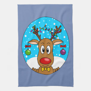 Christmas Reindeer Kitchen Towel