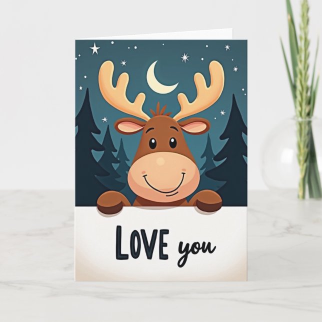 Christmas Reindeer Love Card (Front)