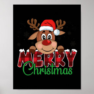 Christmas Reindeer Men Women Family Matching Reind Poster