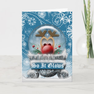 Christmas Reindeer mignon Modèle photo Snowglobe
