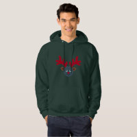 christmas reindeer moon emoji men hoody sweatshirt