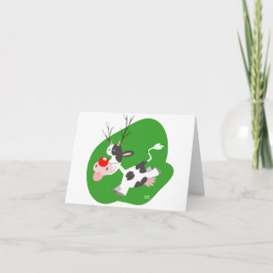 Christmas reindeer notecard