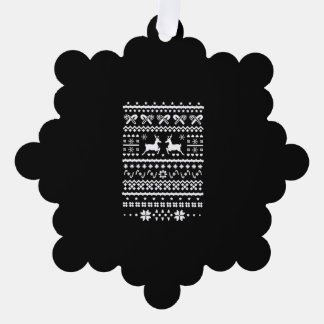 christmas reindeer  ornament card