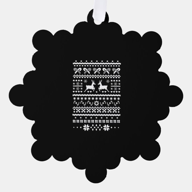 christmas reindeer  ornament card (Front)