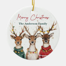 Christmas Reindeer Ornament | Custom Name