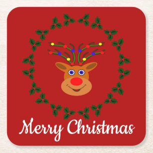 Christmas Reindeer Paper Coasters