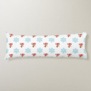 Christmas Reindeer Pattern Body Pillow