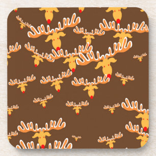 Christmas reindeer pattern coaster