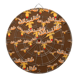 Christmas reindeer pattern dartboard