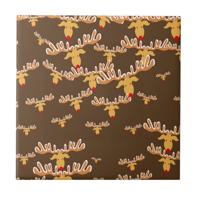 Christmas reindeer pattern tile (Front)