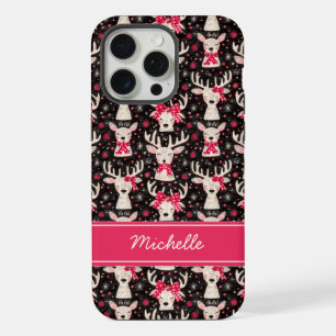 Christmas Reindeer Phone Case Personalized Name