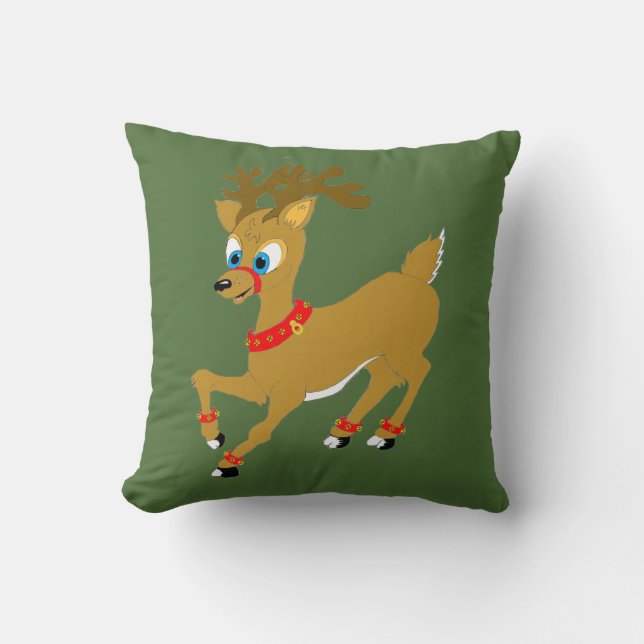 Christmas Reindeer Pillow (Front)