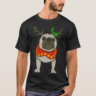 Christmas  Reindeer Pug Classic  883 T-Shirt