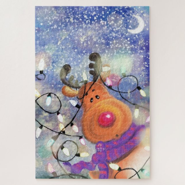 Christmas Reindeer Puzzle (Vertical)