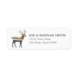 Christmas Reindeer Return Address Labels