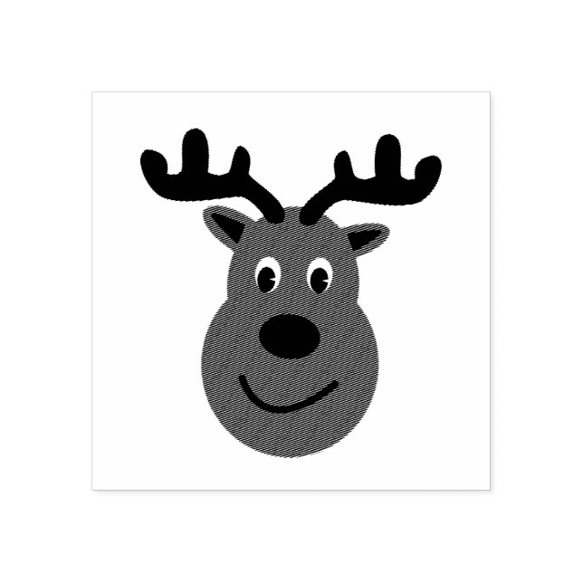 Christmas Reindeer Rubber Stamp (Imprint)