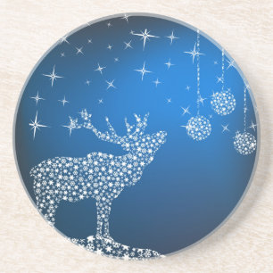 Christmas Reindeer & Stars Coaster