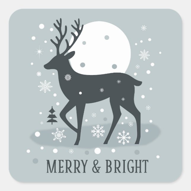 Christmas reindeer sticker (Front)
