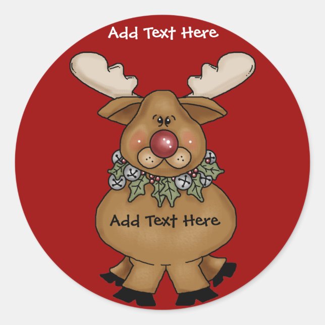 Christmas Reindeer Sticker by SRF (Front)