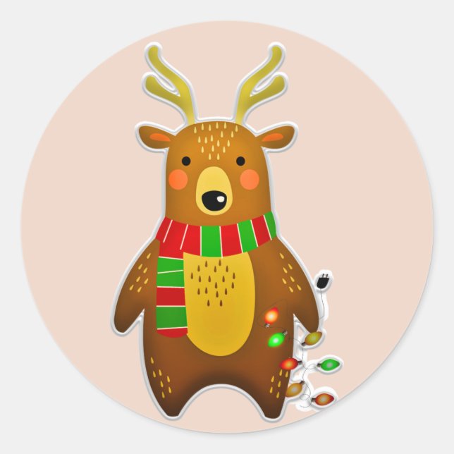 christmas reindeer stickers (Front)