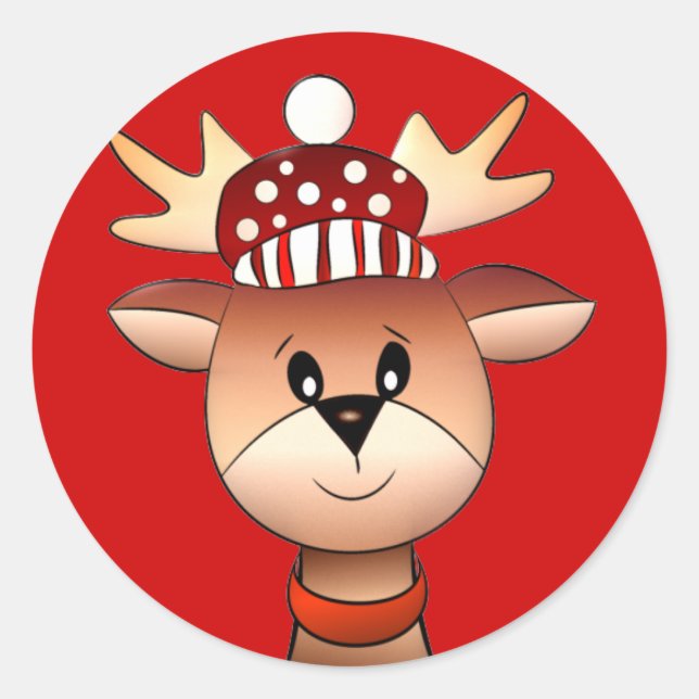 Christmas Reindeer Stickers (Front)