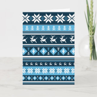 Christmas Reindeer Stripe Card
