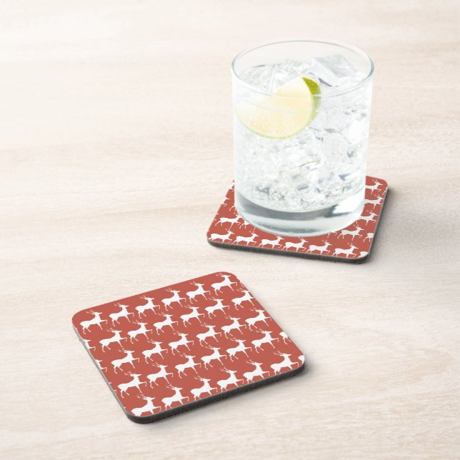 Christmas Reindeer Table Runner Set Coaster (Right Side)