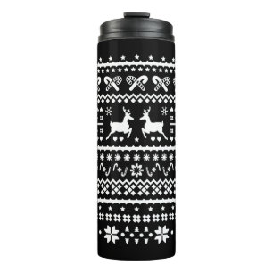 christmas reindeer  thermal tumbler