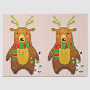 christmas reindeer tissue paper